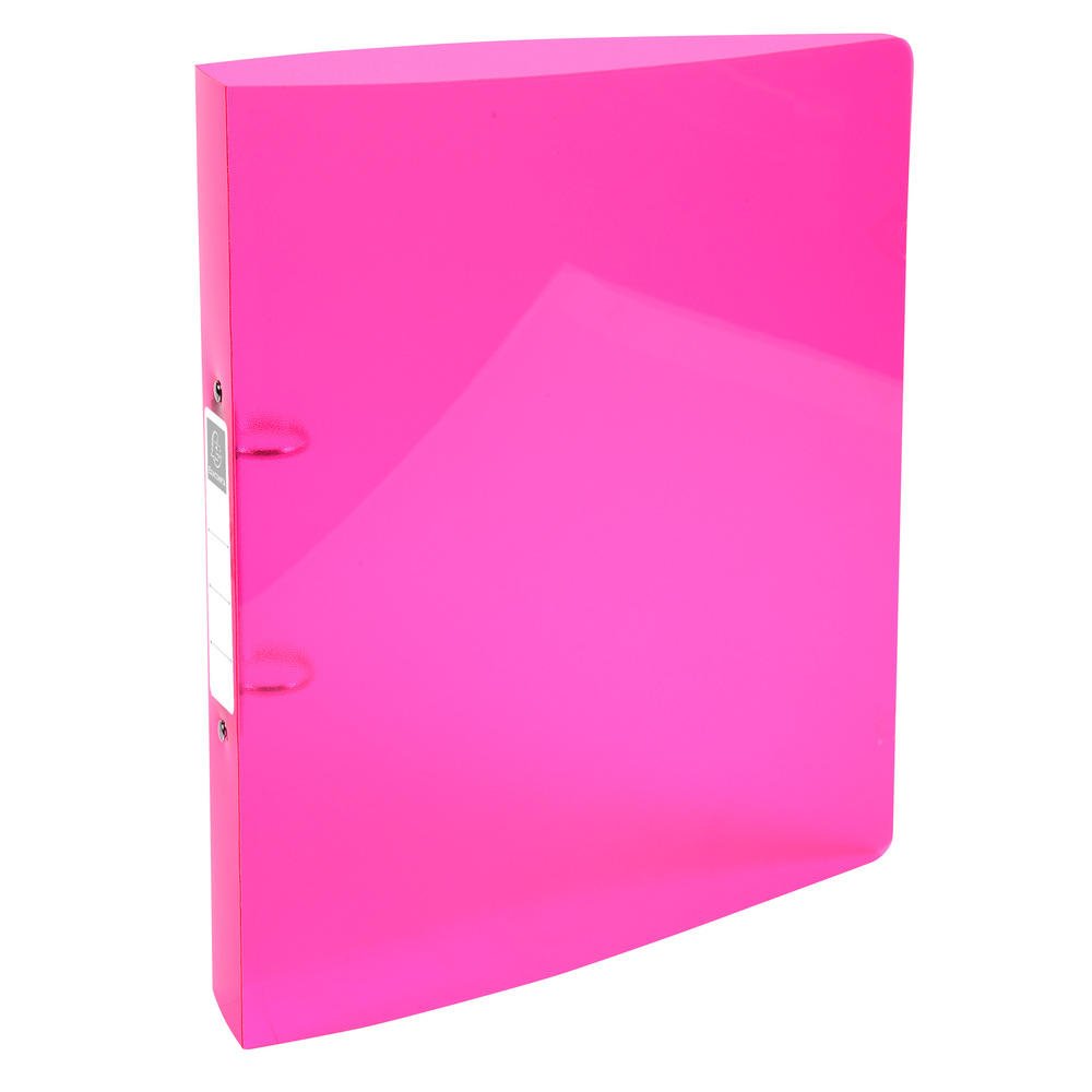 Exacompta - Ref. 54774E - Iderama semi-rigid PP binder - 2 round rings, diameter 30 mm - Spine 40 mm - External dimensions: 32 x 26.8 cm - A4 Maxi file format - Colour: pink