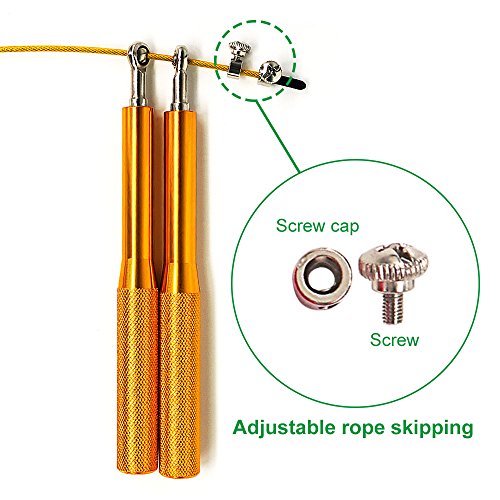 IYOUBOL Jump Rope,High speed skipping rope for High Speed Skipping Exerciser Jumping Workout and Home Premium Quality 3 meters colorful jump rope. (yellow)