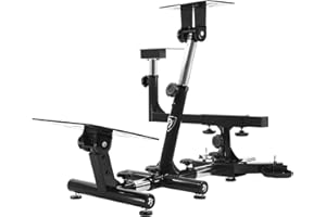 Arozzi Velocita Universal Racing Simulator Cockpit Compatible with Most Racing Sim Gear and Gaming Chairs Collapsible Telescopic and Portable - Black