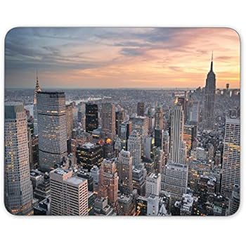 New York City skyline aerial view at sunset with colorful cloud Mouse Pad mouse mouse pad Mouse Pad Pad Office Mouse Pad Gaming Mouse Pad Mat Mouse Pad mousepad Dimension: 9.5