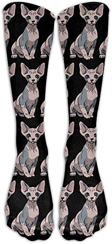 ETsocK Men&amp;Women's Sphynx Cat Sitting Fashion Stocking Socks Athletic Sock Long Sock
