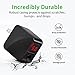 Wall Charger Kimire Digital Travel Charger 2.4A Dual USB Port Charge Power Adapter LED Display,IC Smart Explosion Protection Foldable Plug iPhone,Android,Power Bank More (Black)