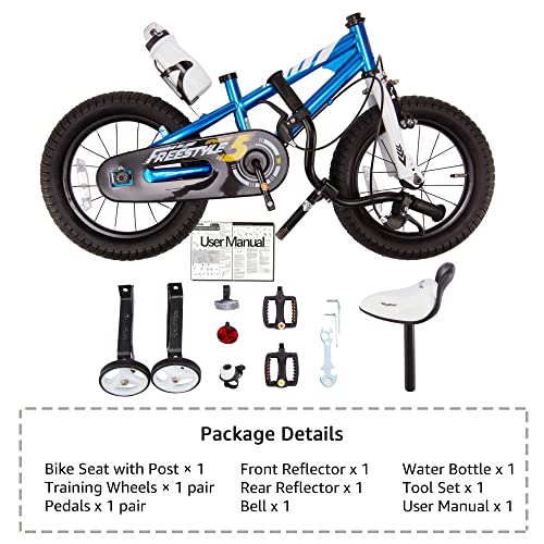 RoyalBaby BMX Freestyle Kid's Bike with Two Hand Brakes, Tool Free