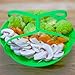 Silicone Vegetable Steamer - Anti-Slip Premium Quality Silicone Steamer Basket With Handles for Healthy Cooking, Veggies, Seafood, Fruits. Instant Pot Basket. Easy to Clean. Green