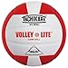 Tachikara SV-MNC Volley-Lite volleyball with Sensi-Tech cover, regulation size but lighter (scarlet/white)