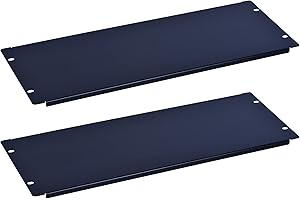 RackPath 4U Blank Rack Mount Panel Spacer for 19in Server Rack Enclosure or Network Cabinet – 2 Pack
