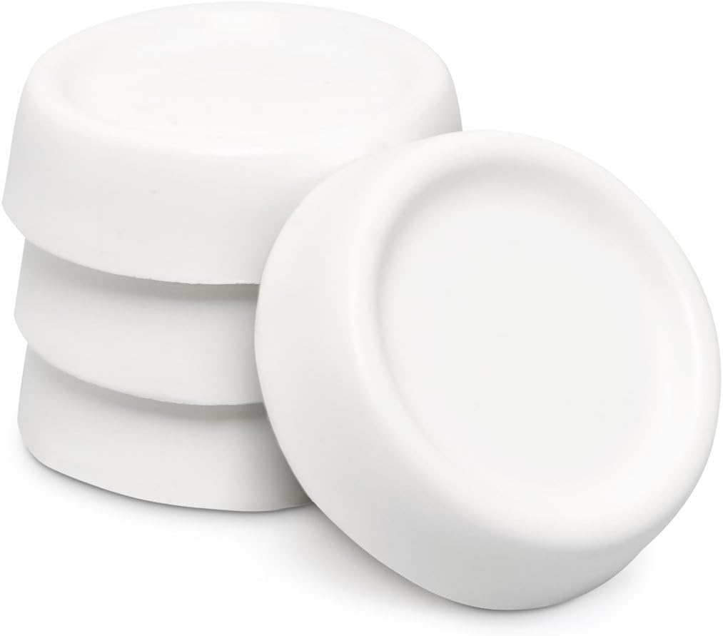 Relaxdays Vibration Absorbing Dampers for Washers White PVC 4-Piece Set - Image 4