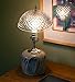 Clip-on Light Shade - Diamond Cut Acrylic Dome Lightbulb Fixture - 7 3/4