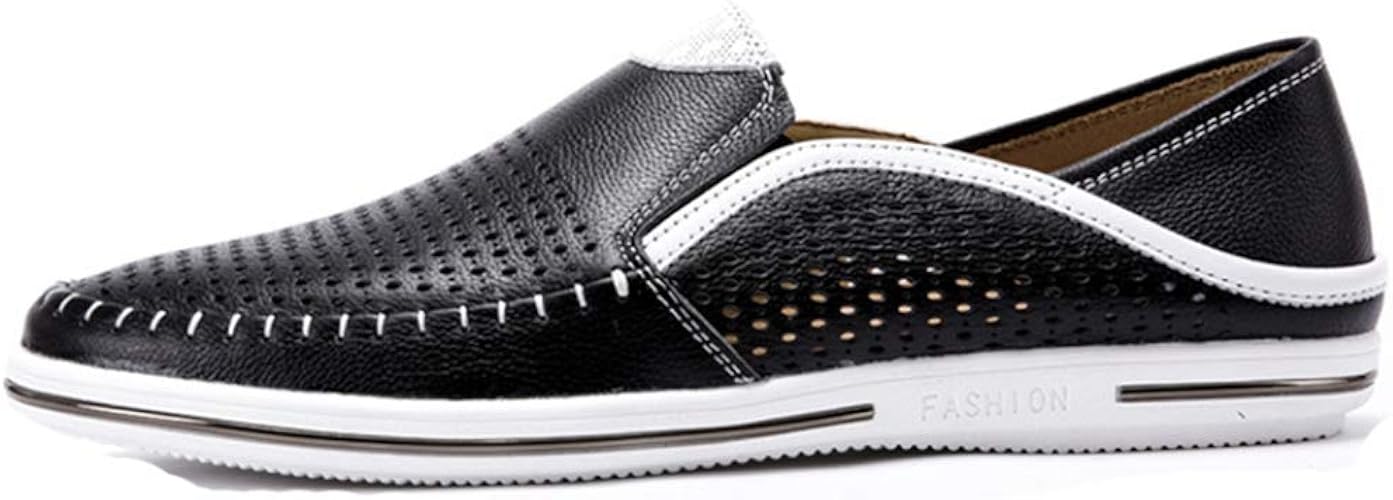 Amazon ジョイジョイ 男性 カジュアルシューズ 夏 スニーカー メッシュ加工 通気性 レザー かかと踏める 柔らかい ローファー ドライビングシューズ 革靴 スリッパ ブルー メンズ 履きやすい サンダル ローファー スリッポン