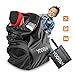 YOOFAN Car Seat Travel Bag, Waterproof Carseat Gate Check Backpack for Air Travel with Adjustable Padded Straps, Front Strap, Luggage ID Window for Car Seat, Stroller, Booster (46x46x85cm)