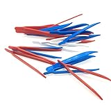 HUELE 100PCS Mini Plastic Children Kids Easy Grip Jumbo Tweezers Educational Toy Experiments Tools