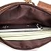 Teemzone Leather Hign Waist Bag Fanny Pack for Men and Women Phone Holder Fanny Sling Bag Brown Running Belt Hip Bum Pack Thigh Holster Cross Body