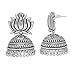 Jaipur Mart Oxidised Plated Jhumka Earrings Silver Jewellery Gift For Women
