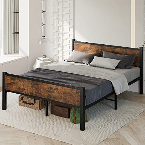 IRONCK Bed Frame, Full Size Platform Bed with Headboard and Footboard