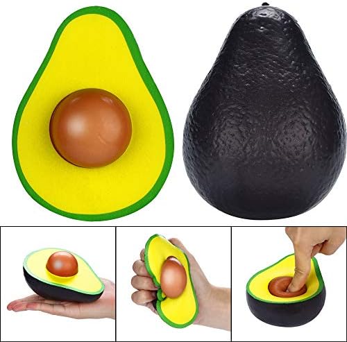 Yezike Slow Rising Toy,Squishies Simulated Avocado Squishy Scented Decompression Squeeze Toys for Collection Gift, Decorative Props Large or Stress Relief (Avocado)