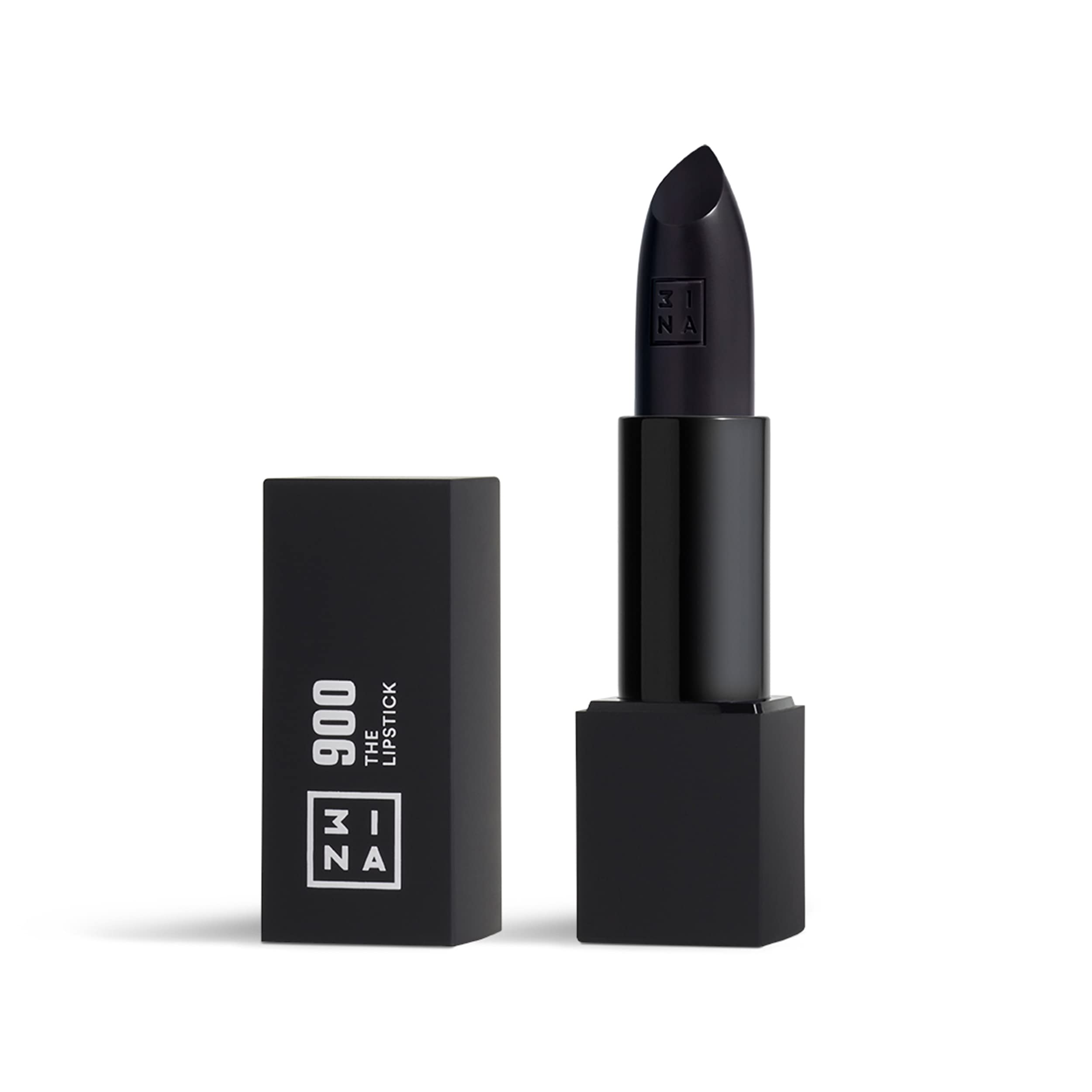 3INA MAKEUP - The Lipstick 900- Black Lipstick with Vitamin E & Shea Butter - Long Lasting Matte Creamy Lip Colour