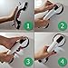 FChome Shower Wall Suction Cup Grab Bars,12 Inches Shower Handle Bar Offers Safe Grip with Strong Hold Suction Cup for Safety Grip Grab in Bathroom (White-Gray)