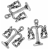 Scales of Justice 22mm Antiqued Silver Plated Charms Jewelry Making Supply Pendant Bracelet DIY Crafting by Wholesale Charms (20)