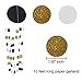 Wartoon 43 Pcs Paper Pom Poms Flowers Tissue Balloon Tassel Garland Polka Dot Paper Garland Kit for Birthday Wedding Party Decorations - Black and Gold