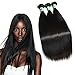 Msbeauty 3 Bundles of Peruvian Straight Hair 10A Unprocessed Virgin Peruvian Hair Extensions(18 20 22 inch) Tatol 300g Natural Color Tangle-free