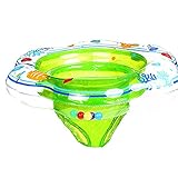 Shirely Baby Double Baby Airbags Floating PVC Inflatable Baby Swim Float Seat Swimming Ring(Green)