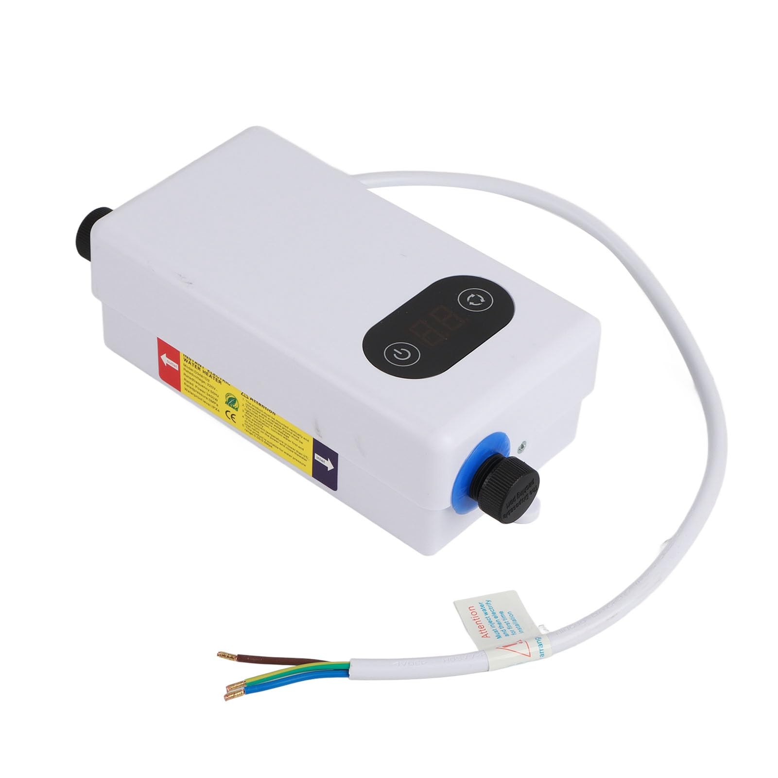 Mini Tankless Electric Water Heater 3400W, Heating Machine, Memory Function Hot Water Heater Suitable for Kitchen Public Toilet