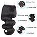 10A Brazilian Closure Body Wave 100% Unprocessed Virgin Human Hair Lace Closure 4X4 Free Part Natural Black (Free part 10inch)