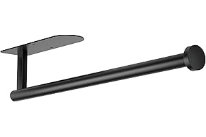 Paper Towel Holder Under Cabinet, 33cm(13in) SUS 304 Stainless Steel, Wall Mount for Kitchen Accessories, Self-Adhesive or Dr