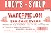 Lucy's Family Owned - Shaved Ice Snow Cone Syrup, Watermelon - 1 Gallon (128oz.)