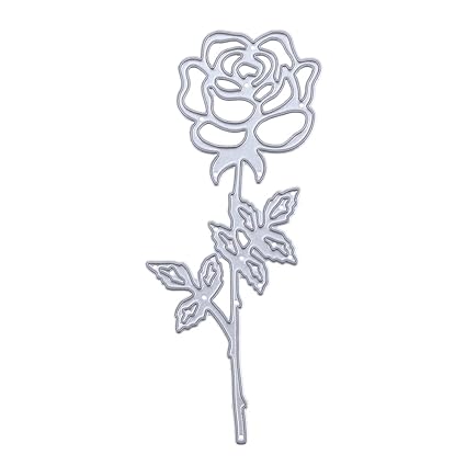 Rrimin Rose DIY Metal Embroidery Puzzle Stencil Scrapbook Craft Cutting Die (No.12)