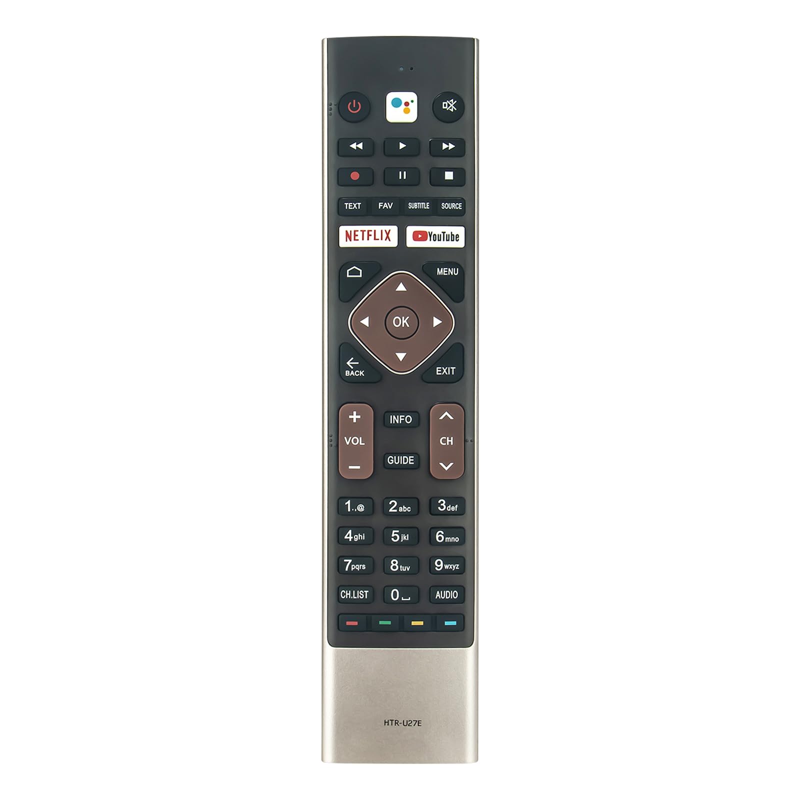 HTR-U27E New Replacement Voice Remote Control fit for Haier LED LCD TV LE32K6600SG LE65K6600UG LE58U6900HQGA LE58U6900UG LE65U6900UG LE43K6600SG LE43K6700UG LE55K6600UG LE50K6700UG LE50U6900UG