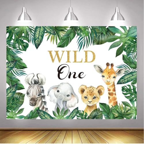 BINQOO 6x4ft Boy Wild One Backdrop Animals