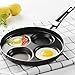 Aluminum 4-Cup Egg Frying Pan Nonstick Fried Egg Pan 9.45 Inch Aluminized Steel ABS Handle Cooker Durable and Heat Resistant for Omelet Eggs Pancakes