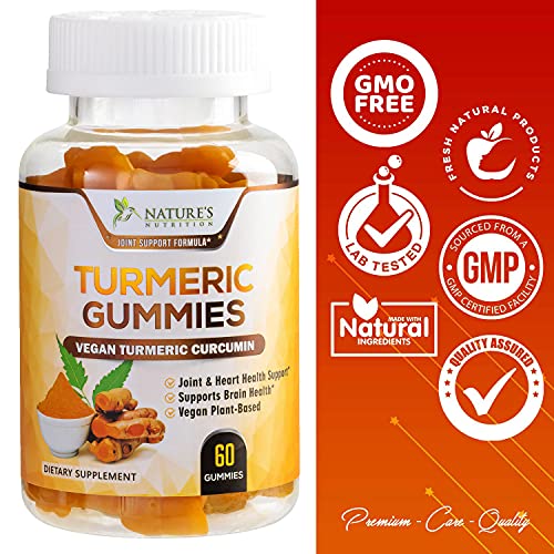 Turmeric Gummies with Black Pepper for Best Absorption, Joint & Heart