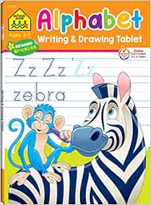 School Zone - Alphabet Writing & Drawing Tablet Workbook - 96 Pages