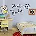 DNVEN Kids Sports Learning Removable Wall Stickers Decals DIY Boys Room Decor Murals Shoot for Your Goals Soccer Football Quotes Motivational Lettering Vinyl Wall Arts Decals 32 inches x 24 inches