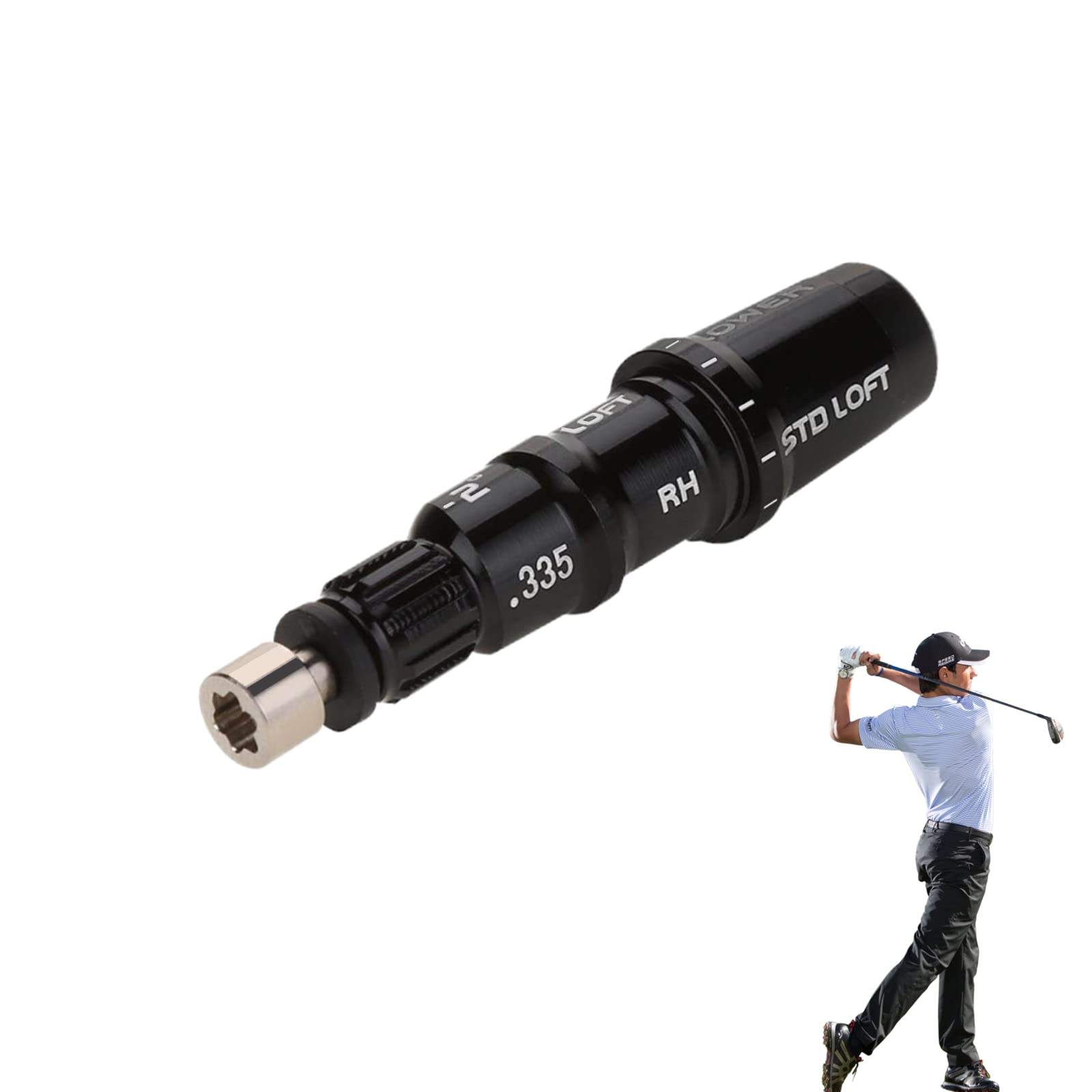 Dioche Shaft Sleeve Adapter, Adapter Sleeve Replacement Aluminum Alloy Shaft Adapter Sleeve Accessory for Driver (0.335)