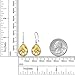Gem Stone King 14.00 Cttw Citrine Quartz Teardrop Dangle Earrings For Women | 925 Sterling Silver | Gemstone Birthstone | Pear Shape 16X12MM