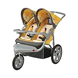Pacific Cycle InStep Grand Safari Swivel Wheel Double Jogger, Yellow/Gray
