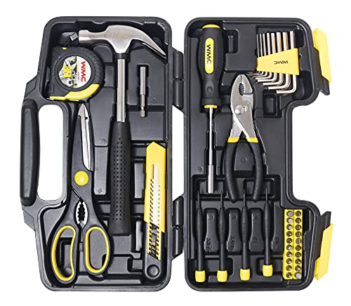 WMC TOOLS Werkzeugset klein 40 teilig kleiner Werkzeugkoffer Werkzeugkasten Haushalt Toolbox Set Grundausstattung… – Bild 3
