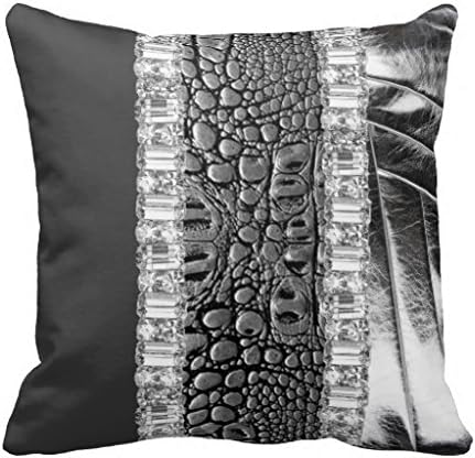 Reversible Silver Metallic Rhinestone Pillow Case