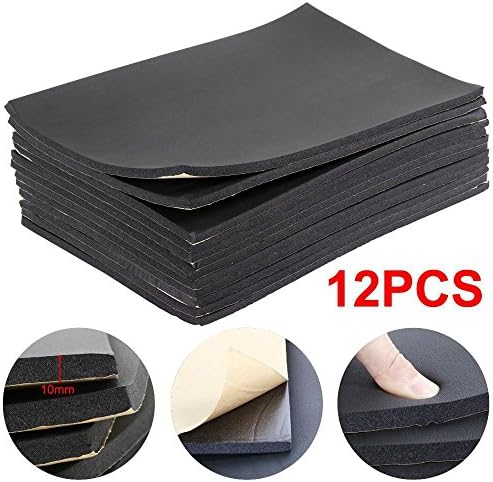 Tinkertonk Sound Proofing Deadening Vehicle Insulation Closed Cell Foam Sheet with Adhesive Backing 50Cm X 30Cm (12 Sheets)