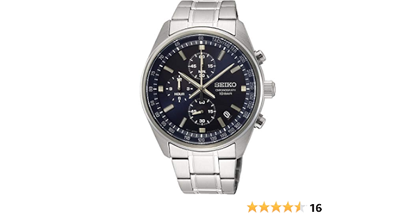 Amazon.com: Seiko Chronograph Quartz Blue Dial Men's Watch SSB377 :  Clothing, Shoes \u0026 Jewelry