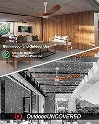 Sofucor 60'' Ceiling Fan No Light,3 Blade Ceiling