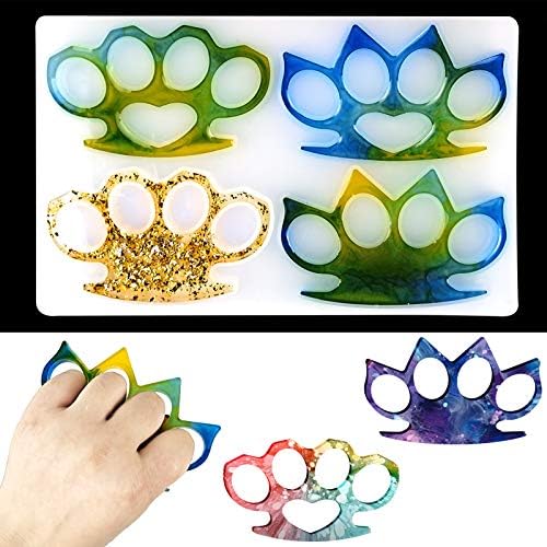Mity rain Brass Knuckles Resin Mold, Finger Keychain Silicone Epoxy Casting Molds for DIY Crafts, Keychains, Keytag, Pendants, Handmade Gifts & Jewelry Making Mity rain Brass Knuckles Resin Mold, Finger Keychain Silicone Epoxy Casting Molds for DIY Crafts, Keychains, Keytag, Pendants, Handmade Gifts & Jewelry Making