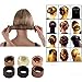 Wisdompark 2 Pieces Hair Styling Disk Donut Bun Maker Former Foam French Twist Hairstyle Clip DIY Doughnuts Hair Bun Tool