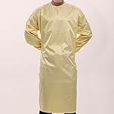 Pack of 2 | Phoenix Reusable AAMI Level 2 Isolation Gowns Longsleeve with Elastic Cuffs, Universal Size, Yellow PPE Protective 99% Filament Polyester and 1% Carbon-Infused Filament Nylon