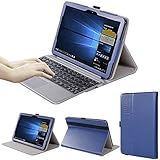 KuRoKo Premium PU Leather Case Cover Cover Case for ASUS 10.1” Transformer Mini T103HA (Navy)