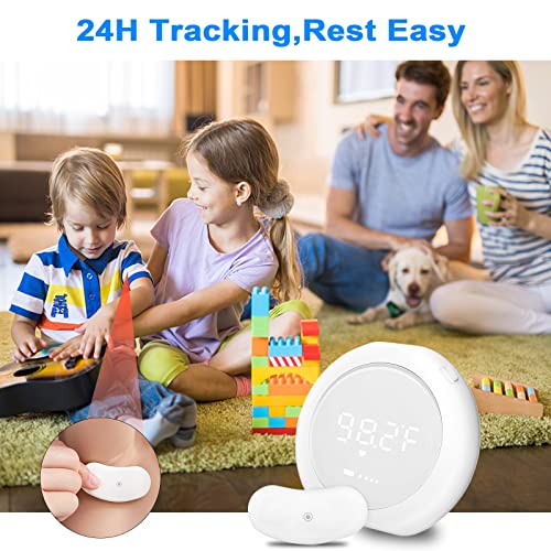 Smart Baby Thermometer for Kids, Moleath Wearable Armpit Fever Monitor