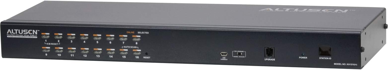 Aten 16 Port RJ45 High-Density KVM Over The NET, KH1516AI-AX-G (Over The NET Daisy Chain, 2e Console Port by Laptop)